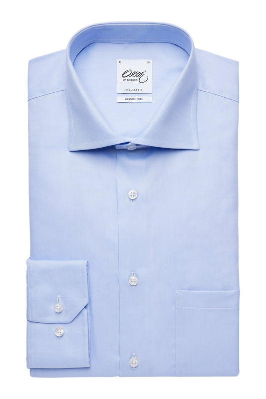 LIGHT BLUE WRINKLE FREE REGULAR FIT SHIRT